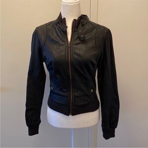 Vita 100% Leather Jacket - Black (Size Small)